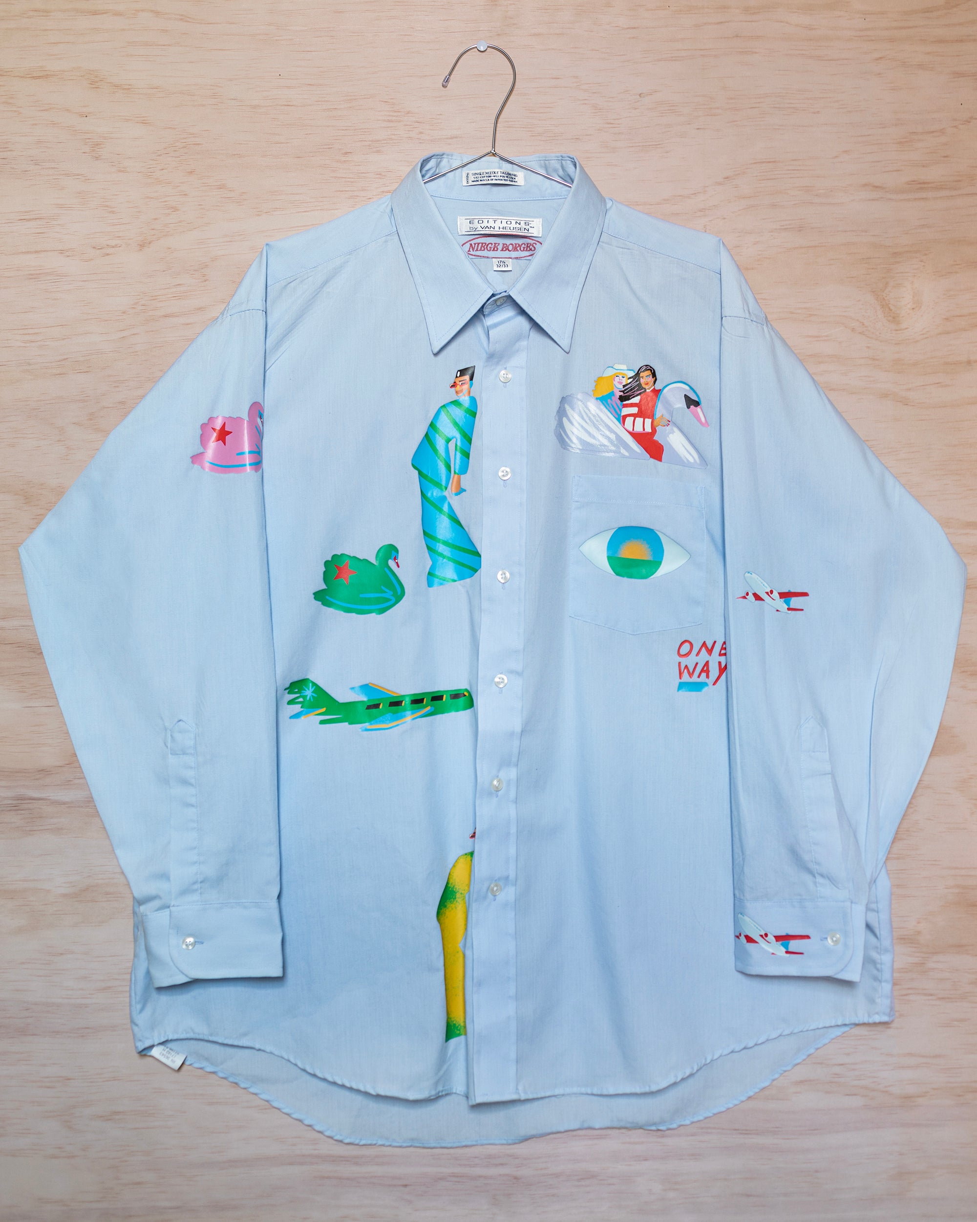 Plane blue hot sale shirt